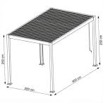 Pergola ogrodowa metalowa 2x4 wolnostojąca Nefir 2x4 - Antracite