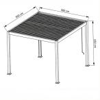 Pergola ogrodowa metalowa 3x3 wolnostojąca Nefir 3x3 - Antracite