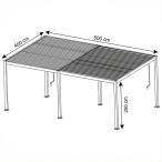 Pergola ogrodowa metalowa 4x5 wolnostojąca Nefir 4x5 - Antracite