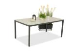 Stolik ogrodowy aluminiowy Campio 140x80x62cm - Stone Glass Black