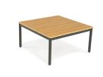 Stolik ogrodowy aluminiowy Grano 80x80x40cm - Wood Black