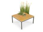 Stolik ogrodowy aluminiowy Grano 80x80x40cm - Wood Black