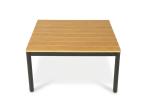 Stolik ogrodowy aluminiowy Grano 80x80x40cm - Wood Black