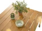 Stolik ogrodowy aluminiowy Grano 80x80x40cm - Wood Black