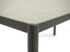 Stolik ogrodowy aluminiowy Grano 80x80x40cm - Stone Glass Black