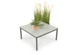 Stolik ogrodowy aluminiowy Grano 80x80x40cm - Stone Glass Black