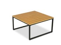 Stolik ogrodowy aluminiowy Altero 80x80x40cm - Wood Black
