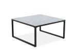 Stolik ogrodowy aluminiowy Altero 80x80x40cm - Stone Glass Black