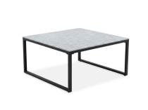 Stolik ogrodowy aluminiowy Altero 80x80x40cm - Stone Glass Black