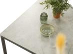 Stolik ogrodowy aluminiowy Altero 80x80x40cm - Stone Glass Black