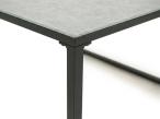 Stolik ogrodowy aluminiowy Altero 80x80x40cm - Stone Glass Black
