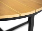 Stolik ogrodowy aluminiowy Sandio ⌀80x40cm - Wood Black