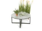 Stolik ogrodowy aluminiowy Sandio ⌀80x40cm - Stone Glass Black