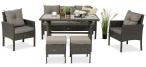 Zestaw mebli z technorattanu Torino Dining – Anthracite
