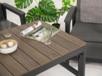 Zestaw ogrodowy z podnoszonym stolikiem Fiesta Max Scandi Linea Lyon walnut - Graphite