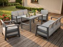 Zestaw ogrodowy z podnoszonym stolikiem dla 8 osób Scali Grande Grey
