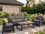 Zestaw ogrodowy z podnoszonym stolikiem Scali Max Lyon grafit / walnut