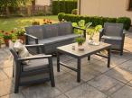 Zestaw ogrodowy z podnoszonym stolikiem Lyon Max walnut - Graphite
