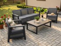 Zestaw ogrodowy z podnoszonym stolikiem Scali Max Lyon grafit / walnut