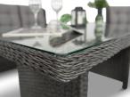 Komplet mebli z technorattanu dla 7 osób ze stołem 140x80 Fiorento - Antracite
