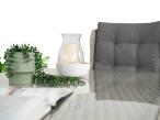 Meble technorattanowe z sofą 178cm, 2 fotelami, 2 pufami i stołem obiadowym Fiorento - Grey