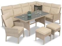 Technorattanowy narożnik ogrodowy z wysokimi oparciami Lirata Corner Natural