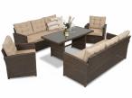 Komplet mebli ogrodowych z sofami Cofete Grande – Brown Cofete 2.0
