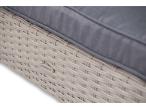 Narożnik technorattan ze stołem 120x70cm i pufami Perata Corner Grey