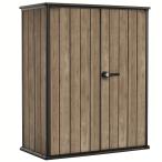 Szafa ogrodowa z 2 półkami Keter Deco Vertical Shed 1400L Ashwood