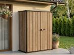 Szafa ogrodowa z 2 półkami Keter Deco Vertical Shed 1400L Ashwood