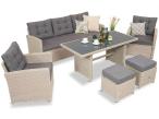 Zestaw mebli obiadowych z technorattanu Cofete Dining – Grey Cofete 2.0