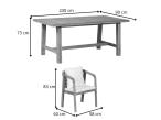 Duży komplet ogrodowych mebli obiadowych drewnianych premium - stół 230 cm i 8 foteli Rovina