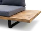 Niski narożnik z drewna akacjowego - Paulo - Dark Grey Teak