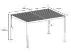 OUTLET - Grafitowa pergola aluminiowa Lufel 4x4 - Antracite z dwoma roletami377x236 - Antracite