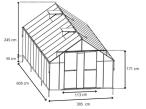 Szklarnia poliwęglanowa PREMIUM 305x605x245cm