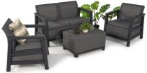 OUTLET - Zestaw mebli ogrodowych dla 4 osób Scandi Linea Grafit