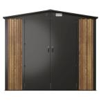 Domek ogrodowy z grubszej blachy Hartt Plus 240x300x205cm - drzwi na zawiasach - Wooden