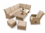 Narożnik ogrodowy z wysokim oparciem technorattan Fiorento Corner Plus - Beige