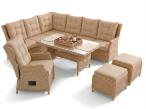 Narożnik ogrodowy z wysokim oparciem technorattan Fiorento Corner Plus - Beige