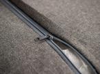 Zestaw mebli metalowych z wysokim oparciem na taras Doros Dining + pufy - Dark Grey