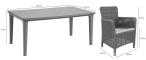Stół ogrodowy z fotelami dla sześciu osób Meblobranie TF6 cappuccino