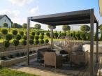 Pergola tarasowa metalowa 4x4 wolnostojąca Nefir - Antracite, Gartwerk