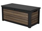 Pojemna skrzynia na taras Keter Signature Deco 630 L Walnut