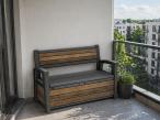 Skrzynia ogrodowa z oparciem Deco Garden Bench 227 L Walnut (injection)
