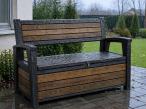 Skrzynia ogrodowa z oparciem Deco Garden Bench 227 L Walnut (injection)