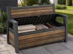 Skrzynia ogrodowa z oparciem Deco Garden Bench 227 L Walnut (injection)