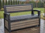 Skrzynia ogrodowa z oparciem Deco Garden Bench 227 L Ashwood (injection)