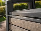 Skrzynia ogrodowa z oparciem Deco Garden Bench 227 L Ashwood (injection)