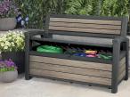 Skrzynia ogrodowa z oparciem Deco Garden Bench 227 L Ashwood (injection)