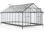 Poliwęglanowa szklarnia ogrodowa 490x250cm z aluminium - czarny
